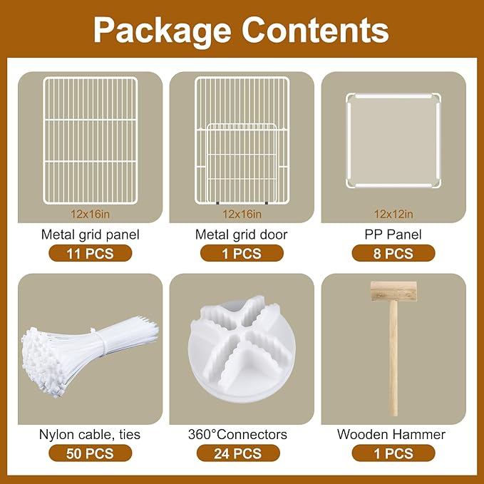 VISCOO 20 Panels Small Animal Playpen, Pet Playpen, C&C Cage - Image 7