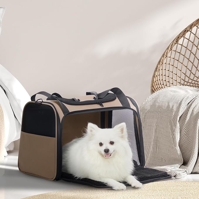 PETSFIT Soft-Sided Cat Carrier for Medium Cats up to 25 lbs, Foldable Pet - Image 7