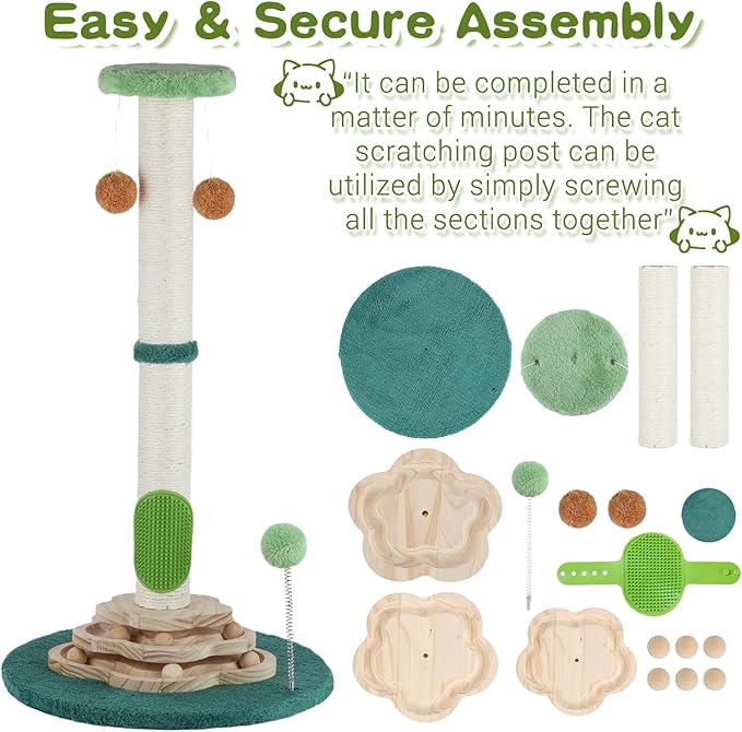 25.6inches Tall Cat Scratching Post, Cute Cat Scratching Post - Image 8