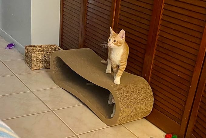 Simple Deluxe 3-in-1 Large Cardboard Cat Scratcher Lounger, 33.5" x 10.2" x - Image 8