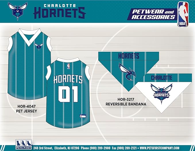 Pets First NBA Charlotte Hornets Dog Jersey, Medium- Tank Top Basketball Pet - Image 8
