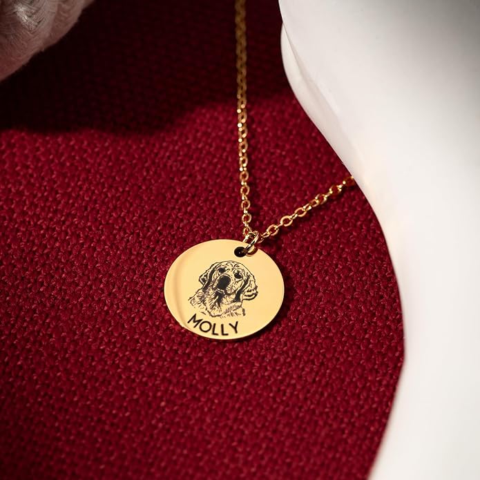 MignonandMignon Personalized Pet Portrait Necklace – Custom Jewelry Gift - Image 9