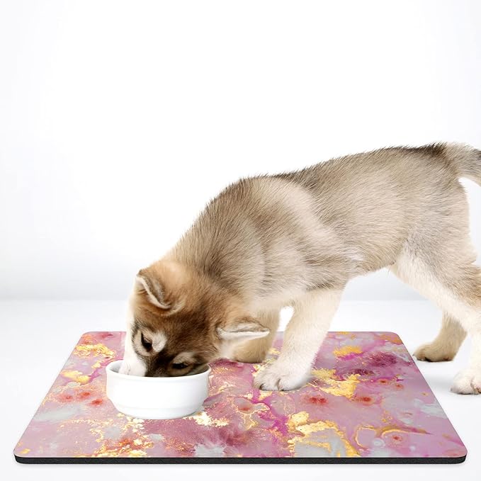 Rnivvi Dog Food Mat, Cute Anti-Slip Rubber Pet Feeding Rug Protect Floors - Image 7