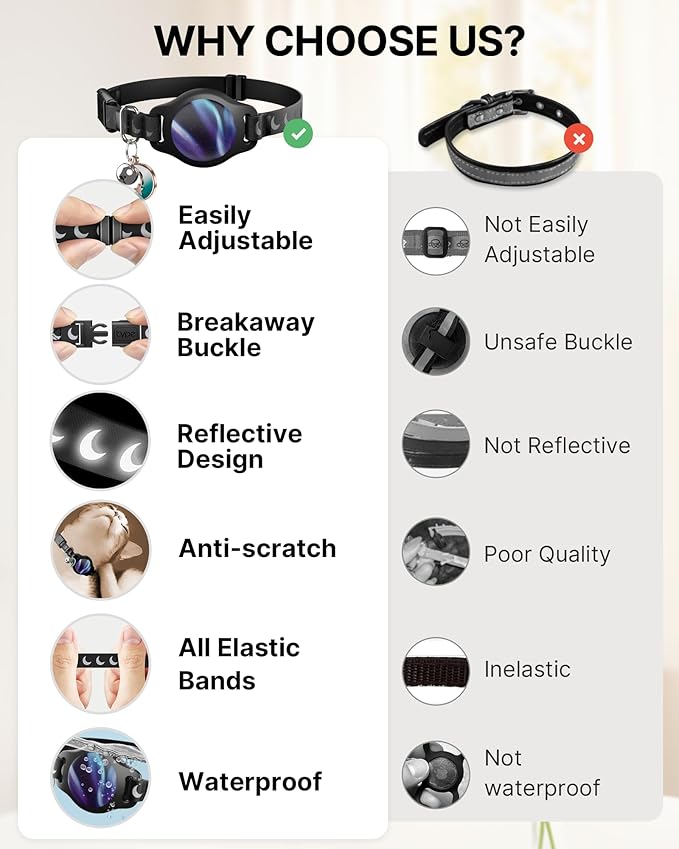 Cat Collar with Airtag Holder, Breakaway Airtag Cat Collar - Image 7