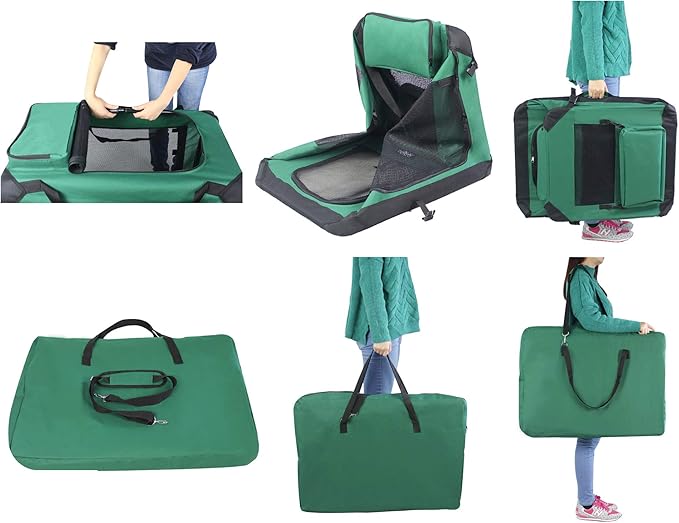 EliteField 3-Door Folding Soft Dog Crate - Image 4