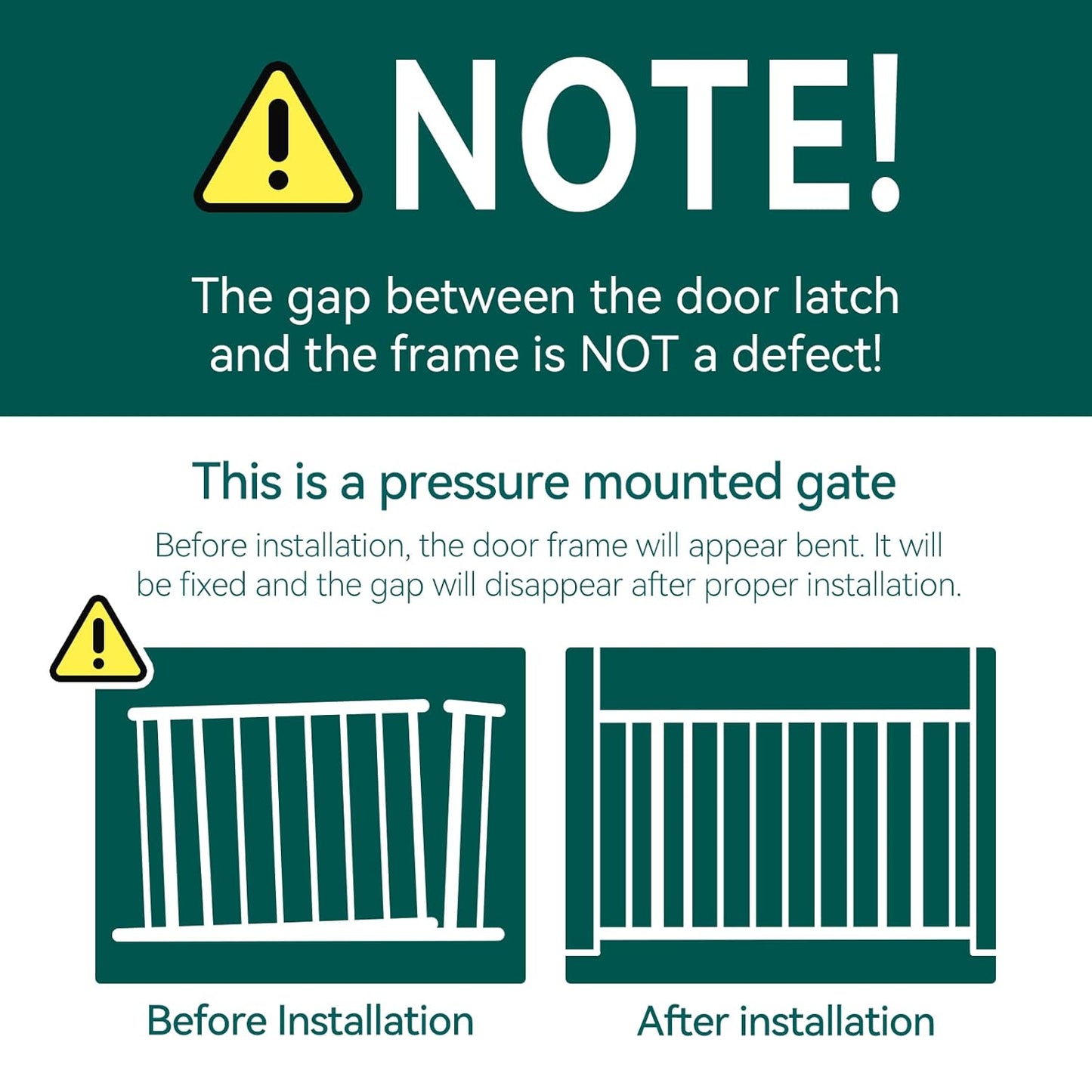 Babelio Baby Gate, 29-48 Inch Auto Close Pet Gate, Easy Install Pressure-Mounted Safety Gate, Extra Wide Pet Gate for Stairs and Doorways, 2 Pack White