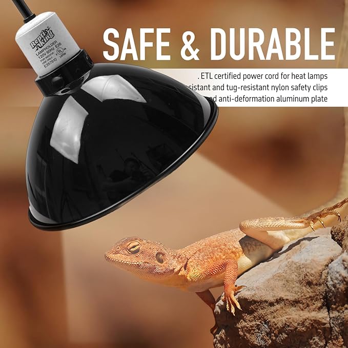 Reptile Light Fixture, 8.5'' Reptile Dome - Image 4
