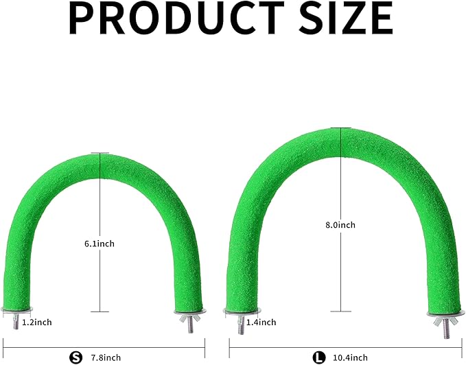FrgKbTm U Shape Parrot Perch Stand Toy Bird Platform Sand Paw Grinding Clean - Image 7