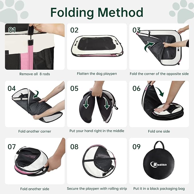 Dog Playpen, Cat Pet Puppy Pen, Portable Playpens - Image 8