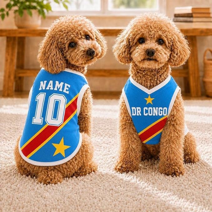 V-DECORPARKS Personalized Pet Soccer Jersey Custom Name Number Dog Cat Football - Image 6