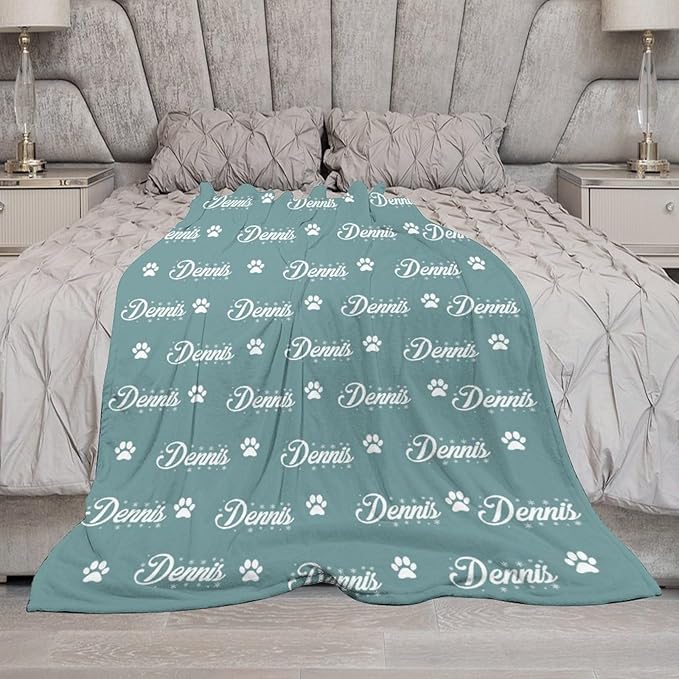 Personalized Paw Print Dog Blanket - Image 6