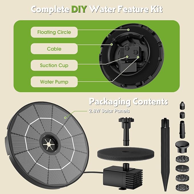 AISITIN DIY Solar Fountain Pump - Image 10
