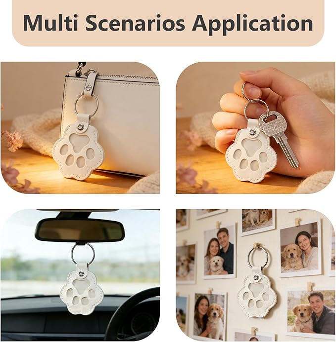 Custom Pet Photo, Paw Shape Leather - Image 7