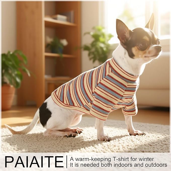 Stylish Striped Block Dog Shirt, Comfortable, Breathable, and - Image 7