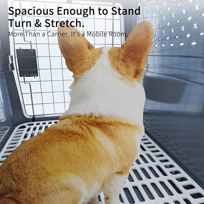 RIZZARI Pets Spree Hard-Sided Pet Travel Carrier, Portable Crate - Image 8