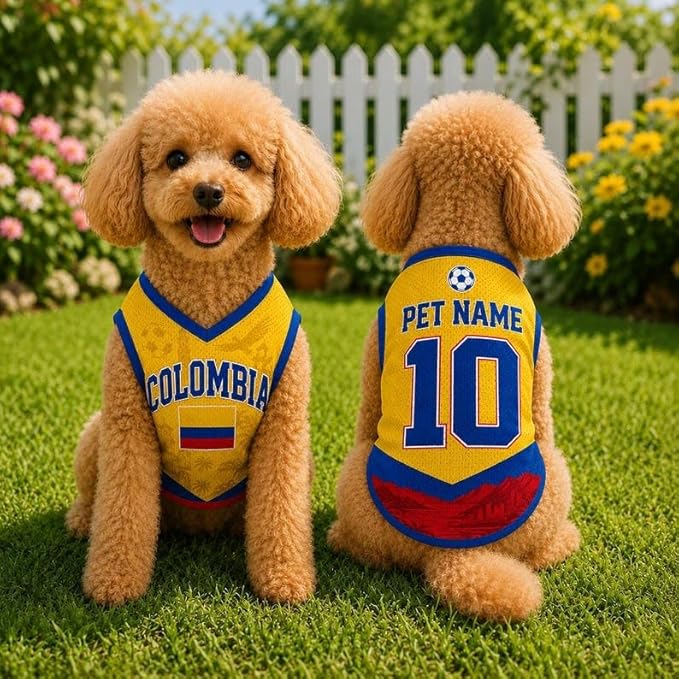 V-DECORPARKS Personalized Pet Soccer Jersey Custom Name Number Dog Cat Football - Image 5