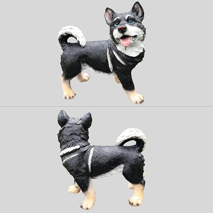 Tri-Color Corgi Dog Garden Statue - Image 8
