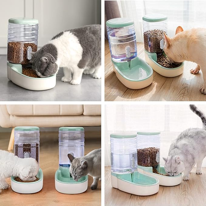 Kacoomi Automatic Dog Cat Feeder and Water Dispenser Gravity Food Feeder and - Image 6