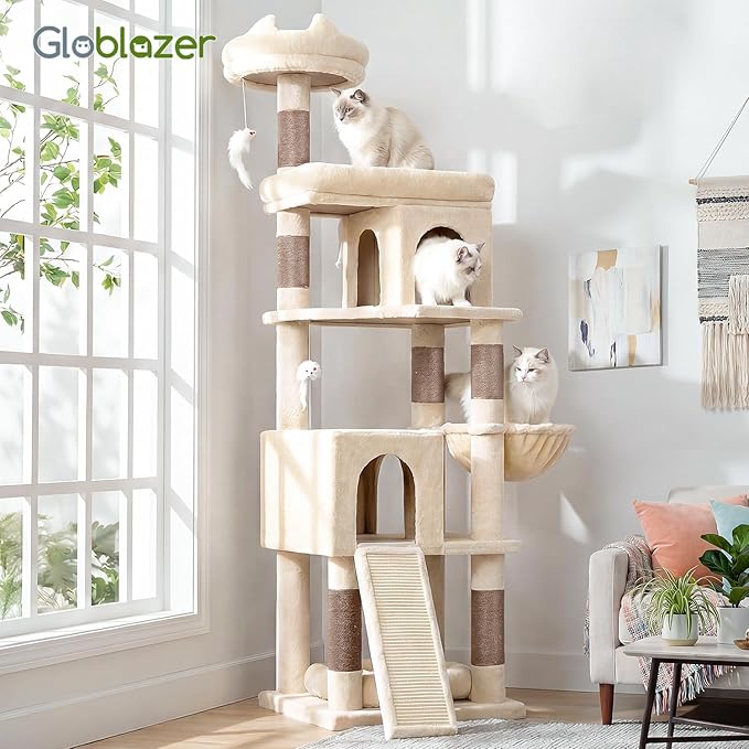 Globlazer Heavy Duty Cat Trees for Large Cats, Sturdy 72in Maine Coon Cat Tree - Image 8