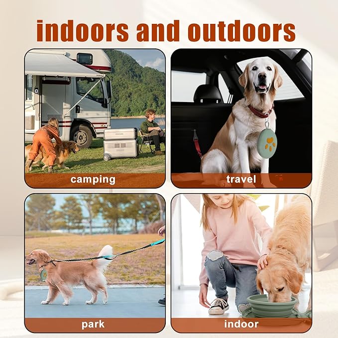 Collapsible Dog Bowls, 2-in-1 Silicone Pet Food and Water Bowl - Image 7