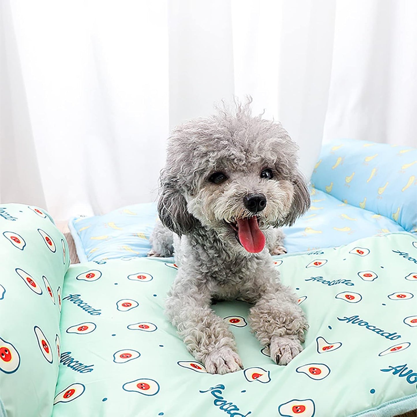 PUMYPOREITY Cooling Dog Mat, Self-Cooling Pad for Dogs & Cats, Blue, Medium, 15.7 x 23.6 x 1.9 inches