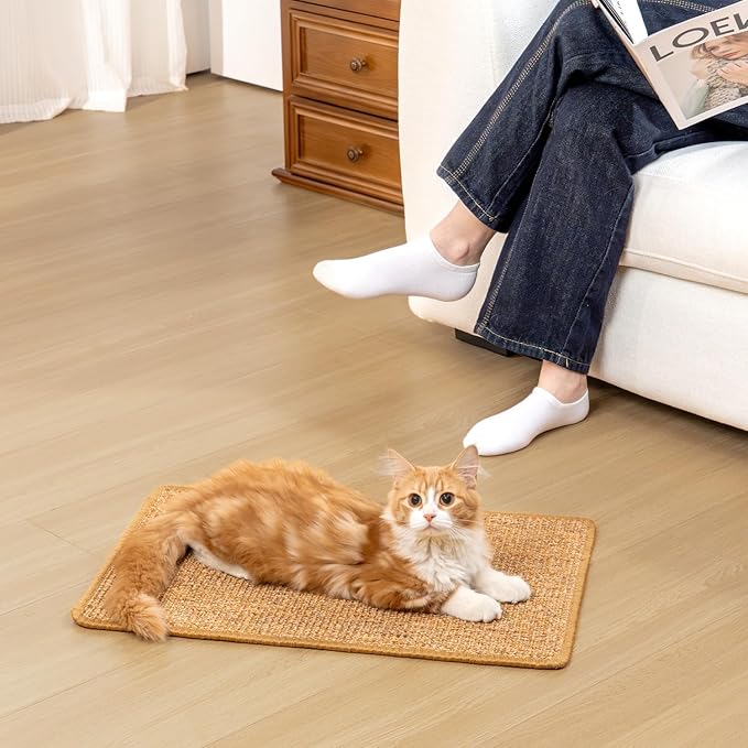 Conlun Cat Scratcher Mat, Sisal Cat Scratch Pad Rug, Wall Scratchers - Image 9