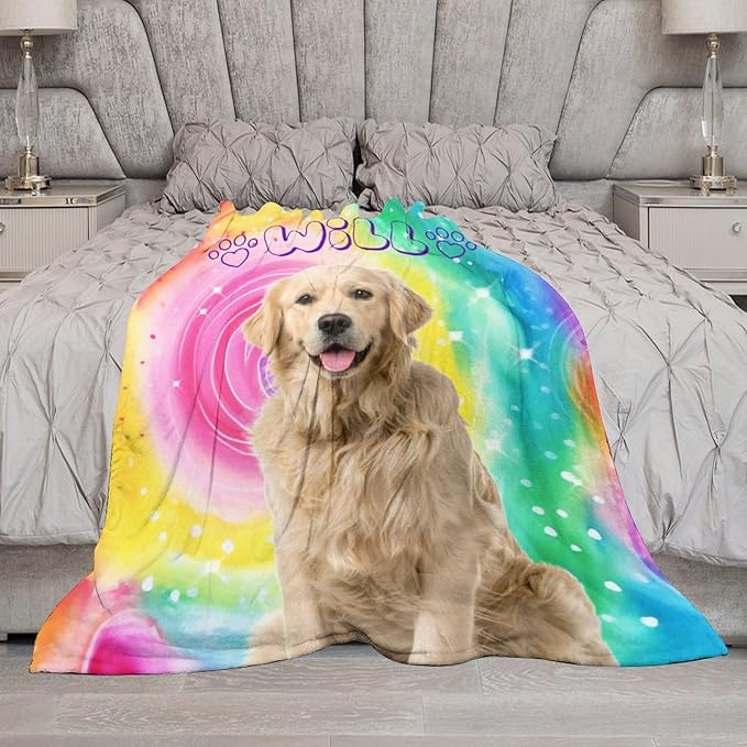 Personalized Cat Dog Portrait Blanket - Image 6
