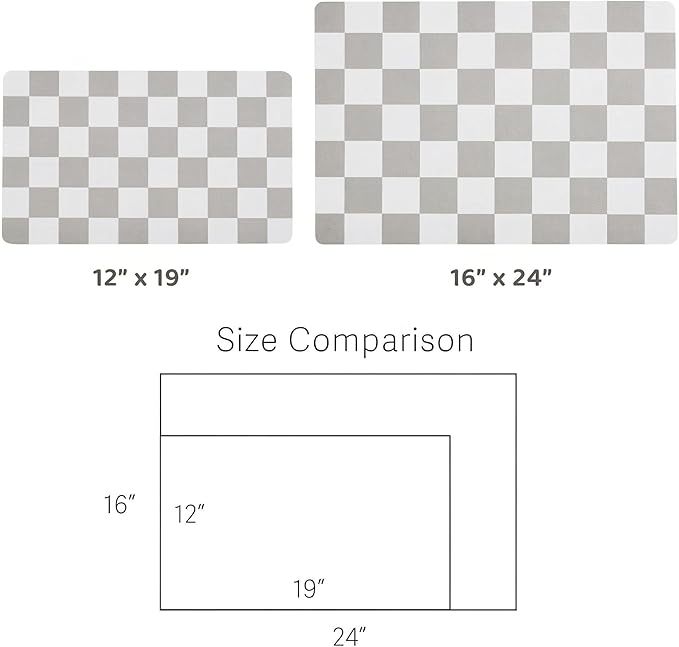 Checkered Dog Feeding Mat, Absorbent Mats - Image 7