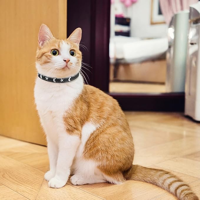 CHUKCHI Leather Cat Collars for Boy Girl Cats - Image 9