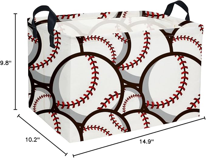 Essme Rectangular Baseball Basket, Kids Baskets, Boys Storage Bins, Kids Basket - Image 7