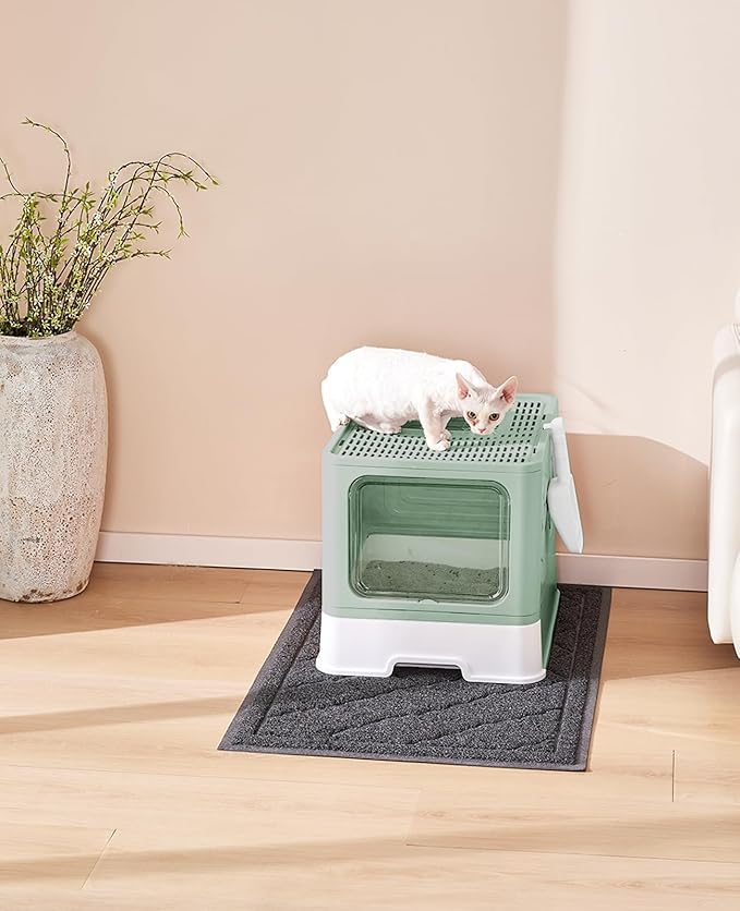 Medario Cat Litter Box with X-Large Litter Mat and Scoop, Large Covered Litter - Image 9