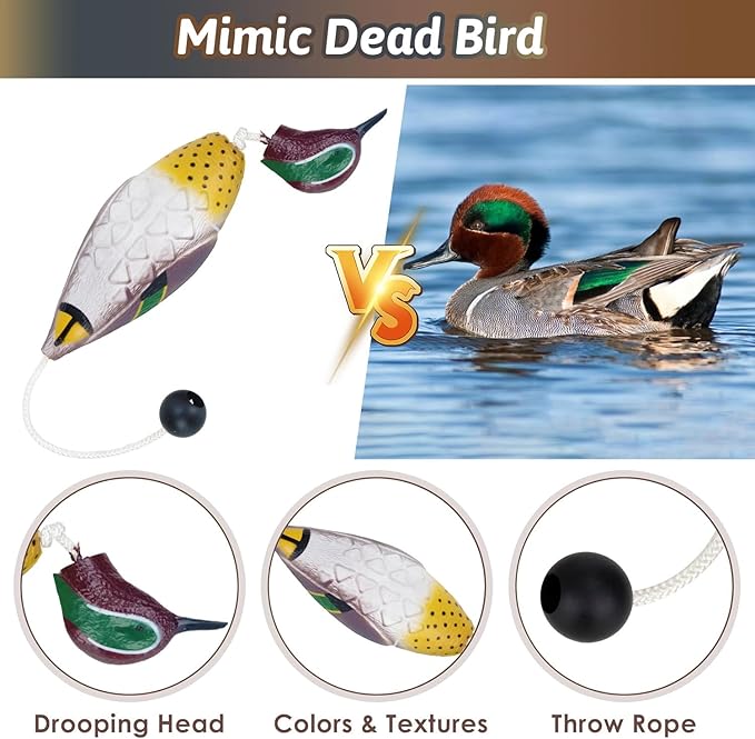 fingig 2 Pcs Mottled Mallard Mandarin Duck Dummy Bumper Toys - Image 3