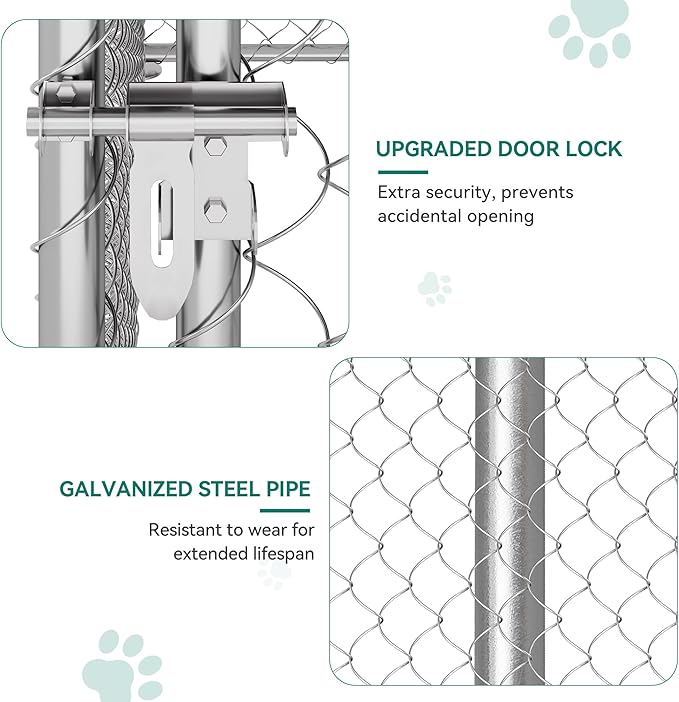 DWVO 7.5'x7.5' Dog Kennel Outdoor - Image 6