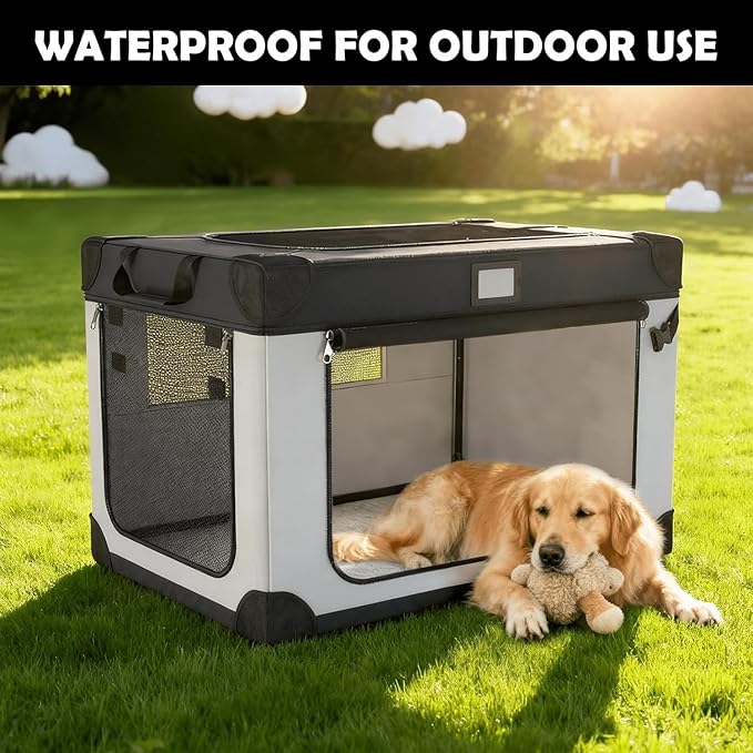 36 Inch Collapsible Travel Dog Crate - Image 8