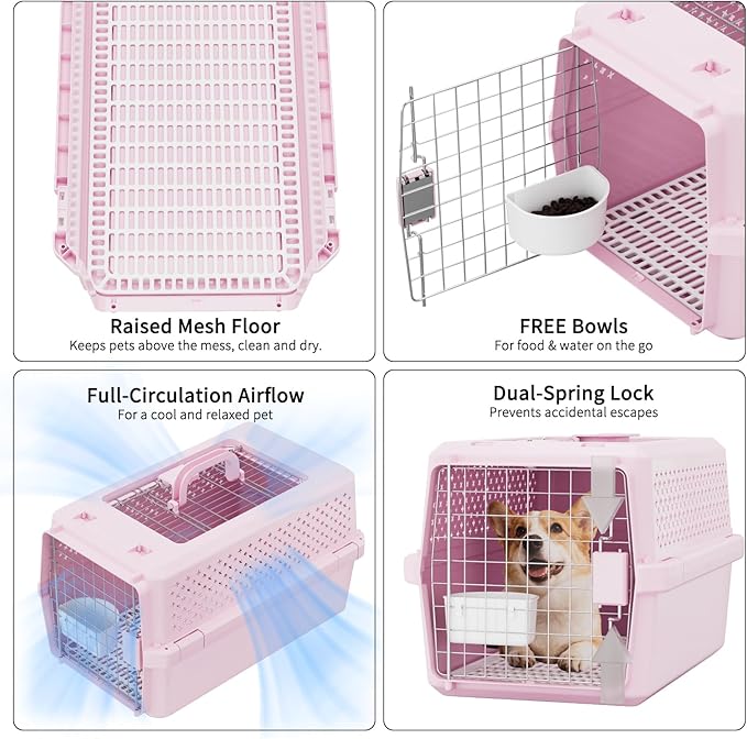 RIZZARI Medium Cat Carrier for Cats & Small Dogs: Durable Hard-Sided Pet Carrier - Image 7
