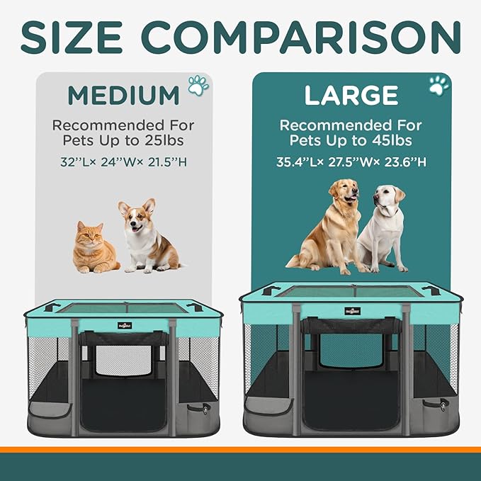 Paw Ballet Foldable Pet Kitten Playpen, Upgrade Waterproof Portable Dog Cat - Image 7