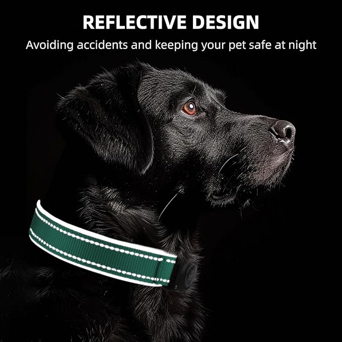 Upgrade AirTag Dog Collar, IP68 Waterproof Air Tag Dog Collar Holder, Reflective - Image 6