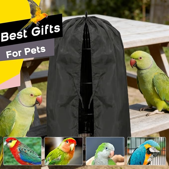 QBLEEV Round Parrot Birdcage Cover Pet Universal Blackout Cage Cover Shade - Image 7