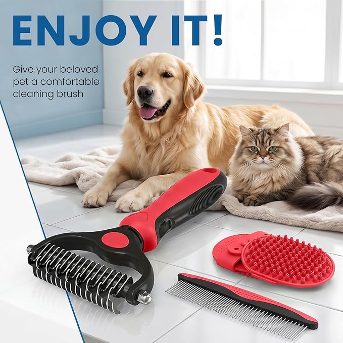 Double-Sided Pet Grooming Rake - Image 7