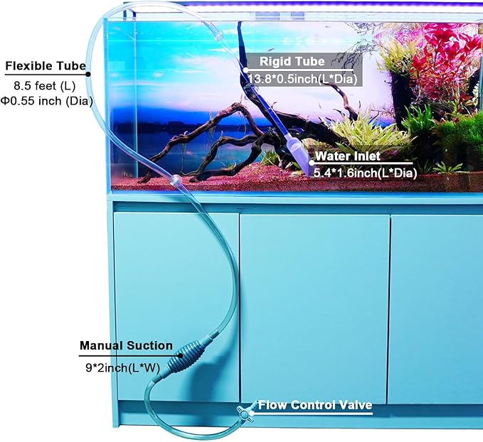 Fish Tank Cleaning Kit with Aquarium Siphon, Fish Net - Image 6