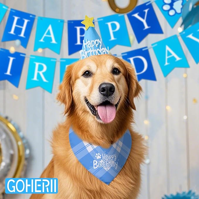 Dog Birthday Party Decoration, Pet Birthday Bandana Set - Image 9