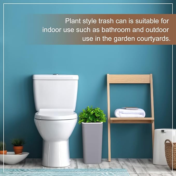 Jingmore Dog Poop Trash Can Outside 3.96 Gal/15 L Plant Styled Dog Waste Trash - Image 6