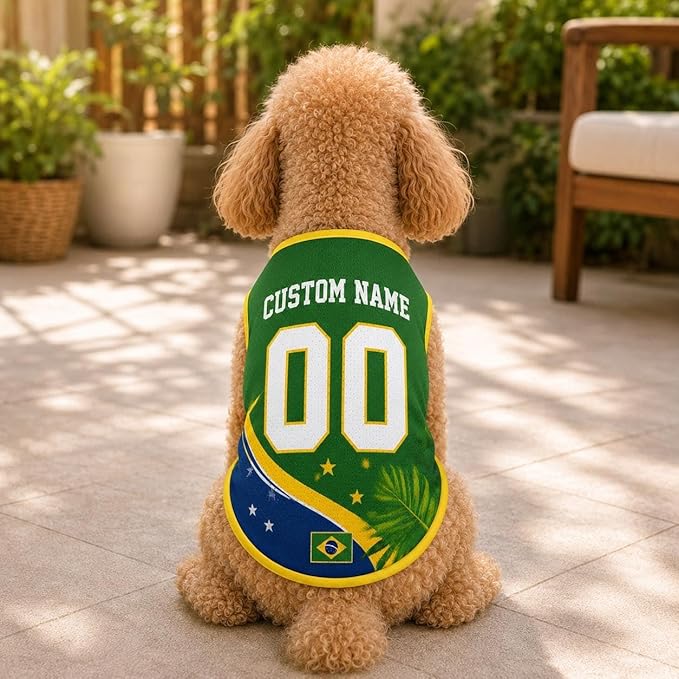 V-DECORPARKS Dog Jersey Custom Name Number, Pets Soccer Jersey - Image 4