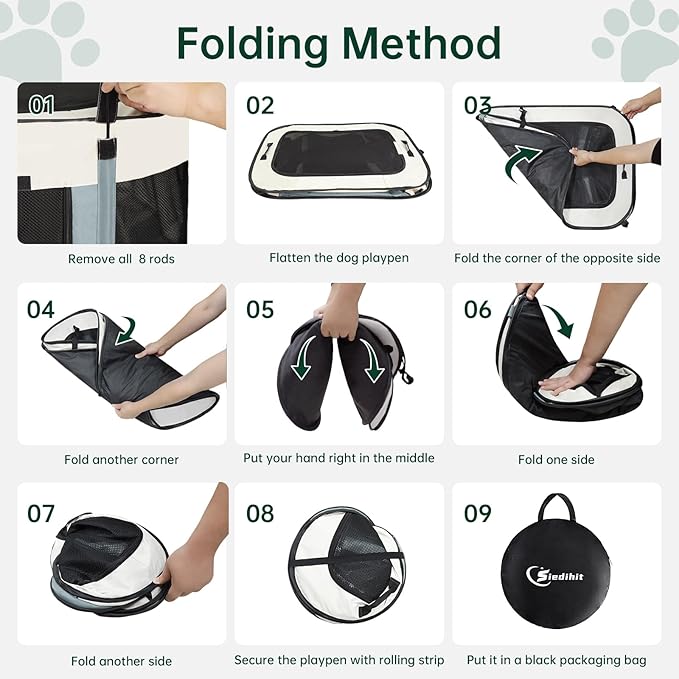 Dog Playpen, Cat Pet Puppy Pen, Portable Playpens - Image 8
