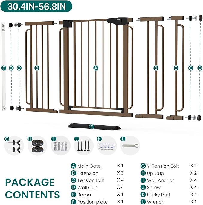 Cumbor 30.4-56.8" Extra Wide Baby Gate - Image 8
