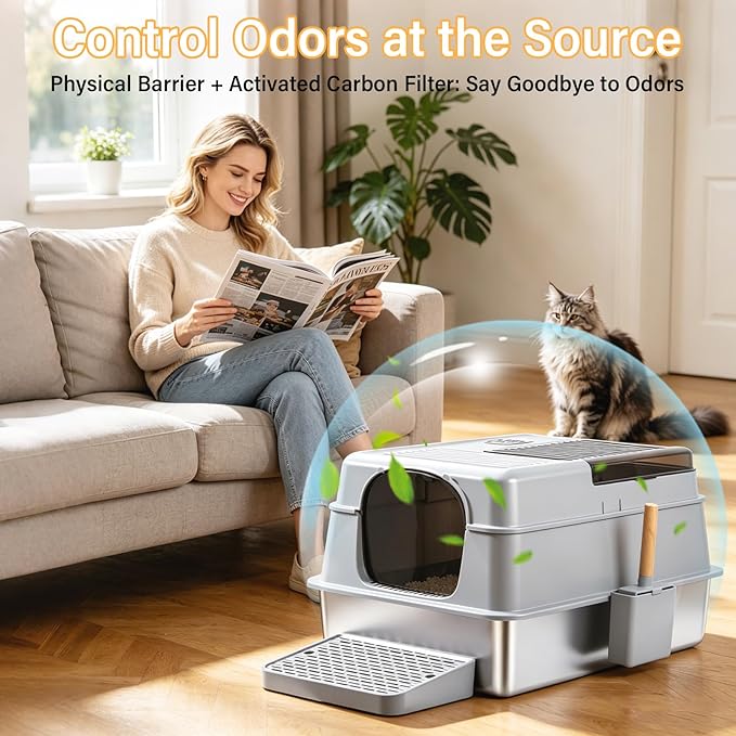 XXXL Stainless Steel Litter Box - Image 9