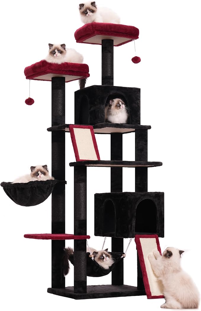 Gitelsnour Cat Tree for Indoor Cats, Gothic Sturdy Cat Tree House - Image 9