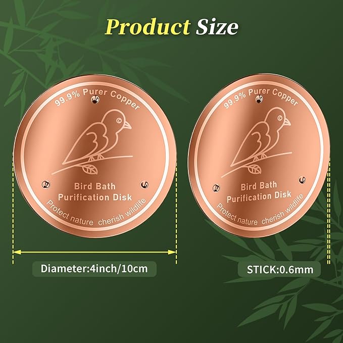 99.99% Pure Copper Cleaning Tray, 0.6mm 2-Piece Birdbath Copper Tray, equipped - Image 7