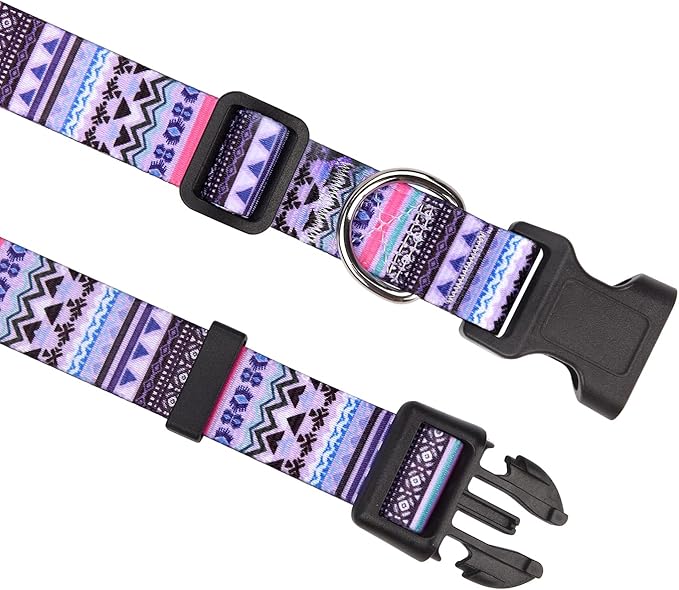 Mihqy Dog Collar with Bohemia Floral Tribal Geometric Patterns - Image 5