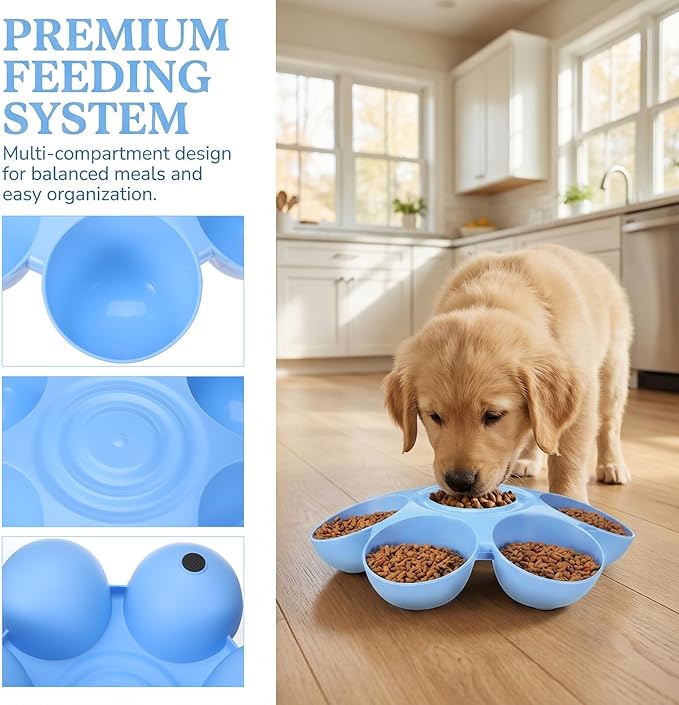 PRETYZOOM Flower-Shaped Pet Feeding Bowl Multifunctional Puppy Treats Holder - Image 9
